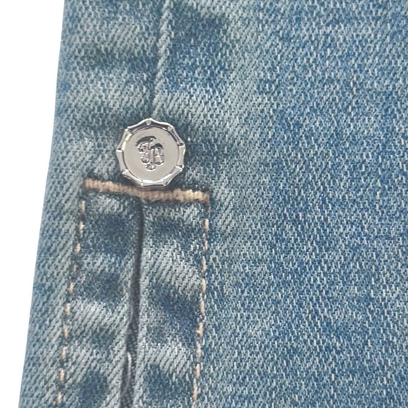 Tommy Bahama Boracay Indigo High-Rise Kick Flare Jeans - Picture 14 of 16